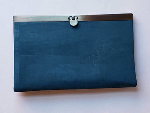 Cork wallet with brass closure