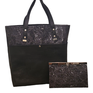 Cork Tote and Clutch Wallet Set